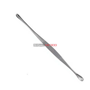Cuchara pequeña de acero inoxidable de 9.5 pulgadas con doble extremo, instrumento quirúrgico reutilizable de grado médico, cureta de precisión - Product Image 2