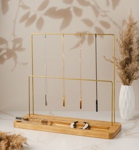 Decorative <b>Metal</b> Jewelry Stand With Modern Shape Design For Necklace <b>Bracelet</b> Ring And Earrings Storage Display - Product Image 1