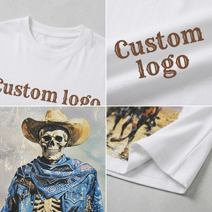 Oversized Wholesale Custom Graphic T Shirt 100% Cotton DTG Printed Heavyweight Streetwear <b>Vintage</b> Style Casual <b>Tee</b> - Product Image 4