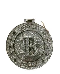 Colgante Redondo de Lujo con Forma de Diamante y Moissanita Blanca, Joyería Hip Hop Personalizada con Iniciales, Amuleto Brillante - Product Image 6