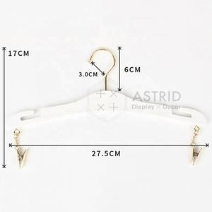 Percha Giratoria de Madera PP Mate Sólida de Lujo de 27.5 cm, Color Blanco Dorado, para Ropa Interior, Sujetadores Deportivos, para Baño y Armario - Product Image 5