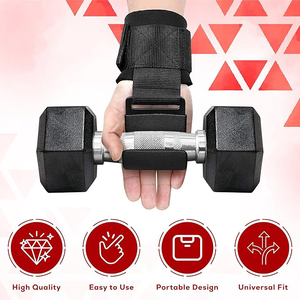 Weight Lifting Hooks Premium Deadlift <b>Straps</b> for Weightlifting and Powerlifting Weight Lifting Gloves for Pull Ups - Product Image 4
