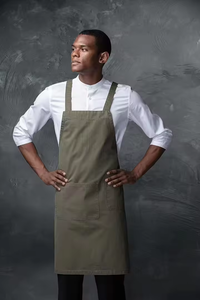 Restaurant <b>Apron</b> Chef <b>Apron</b> Custom Cotton Canvas <b>Kitchen</b> <b>Apron</b> with Pockets OEM Wholesale Manufacturer - Product Image 2