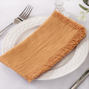 100% Cotton Mustard Yellow Cloth Napkins Reusable Dinner Wedding Event Table Napkins Custom OEM Supplier - Product Image 5