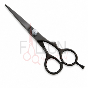 Ciseaux de barbier professionnels, ciseaux de coupe de cheveux en acier inoxydable noir, ciseaux de salon, ciseaux de coiffure - Product Image 2