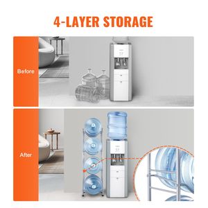 Portabottiglie a 4 livelli per impieghi gravosi, porta borracce da 5 galloni, scaffale singolo in ferro per 4 bottiglie - Product Image 3