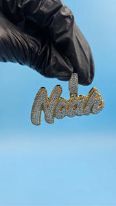 Hip Hop Custom Name Pendant <b>Iced</b> <b>Out</b> Moissanite Diamond Necklace Bling <b>Chain</b> Jewelry Gift - Product Image 5