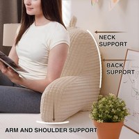 Coussin de lecture personnalisé en mousse déchiquetée – Taille/couleur sur mesure, dossier ergonomique avec accoudoirs et poches pour la relaxation