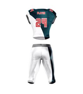 ชุดยูนิฟอร์มอเมริกันฟุตบอลผู้ชายแบบ OEM ODM คอวี ปรับแต่งได้เต็มที่ พร้อมลายพิมพ์ต้านเชื้อแบคทีเรีย สำหรับผู้ใหญ่ - Product Image 5