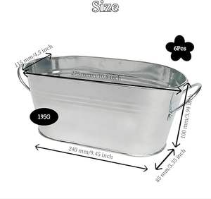 Pot de fleurs ovale en métal avec motif Fleur de Lys en relief, décoration décorative pour la maison et le jardin - Product Image 3