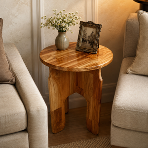 <b>Vintage</b> Traditional Solid Wood Handmade <b>Side</b>/End <b>Table</b> Modern Design Accent <b>Table</b> for Living Room Bedroom Hotel - Product Image 1