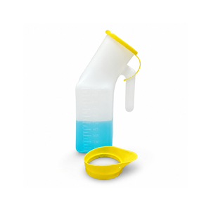 Botella de Orina Médica de 1000 ml con Escala de Medición, Asa y Adaptador Femenino, Recolector de Orina de Plástico Reutilizable - Product Image 5