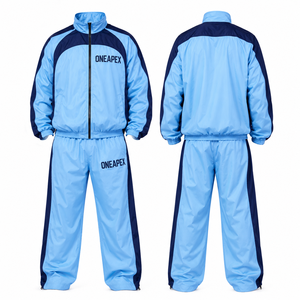 <b>Men's</b> Sky Blue <b>Navy</b> Tracksuit Set Lightweight Windbreaker Jacket <b>Jogger</b> Pants Sportswear Training Streetwear Two Piece - Product Image 3