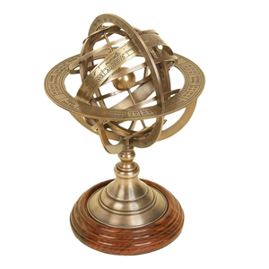 Esfera Armilar Decorativa de Latón Vintage, Escultura de Globo Celeste Antigua para el Hogar, Oficina, Estudio y Sala de Estar - Product Image 3