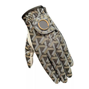 JNM SAFETY Gants de golf légers à motif imprimé pour hommes, en cuir véritable, fermeture éclair, évacuation de l'humidité, offre multi-achats - Product Image 4