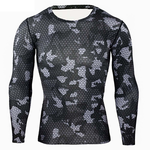 Rashguard de compression à manches longues personnalisé avec logo MMA de haute qualité, nouveau style de rashguard - Product Image 3