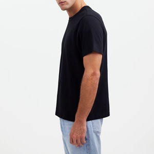 T-shirts pour hommes en coton tricoté, col rond, manches courtes, coupe ample, 230g, anti-boulochage, motif sérigraphié, vente en gros - Product Image 1