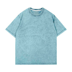Camisetas transpirables para hombre con lavado ácido, OEM, de peso pesado, oversize, personalizadas, estilo vintage - Product Image 4