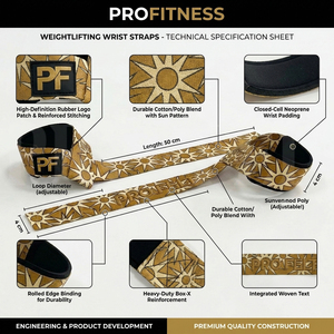 Sangles de poignet pour haltérophilie de haute qualité à 100 % avec rembourrage en néoprène, sangles de musculation réglables pour la musculation - Product Image 2