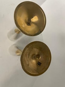 Super Selling Flutes Set Of 2 Long Stem Metal <b>Goblets</b> Wedding Occasion Modern Brass Champagne <b>Glasses</b> - Product Image 4