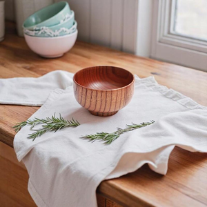 Bol de service en bois avec finition huile naturelle, finition cire d'abeille, finition polie, finition lisse - Product Image 4