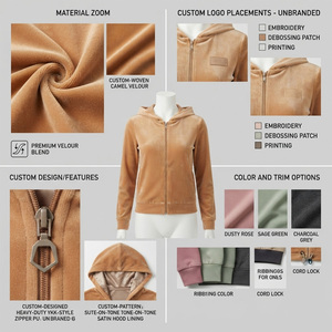 Reddito Sports 100% Cotton Women Winter Velour Drop Shoulder Oversized Blank Hoodies Customized Logo Printing Waterproof - Product Image 4