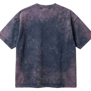 T-shirt à ourlet fendu style streetwear, coupe oversize, impression de logo personnalisée, 100% coton, décontracté, mode masculine - Product Image 3