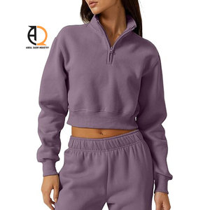 Sudadera Corta de Forro Polar para Mujer, Sudadera Cálida y Elegante - Product Image 6
