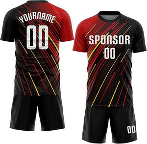 ชุดฟุตบอลสั่งทำพิเศษ ผ้าโพลีเอสเตอร์ 100% ระบายอากาศได้ดี แขนสั้น พิมพ์ลายแบบซับลิเมชั่น พร้อมตัวเลือกโลโก้ด้านหน้า ชุดกีฬาฟุตบอล - Product Image 6