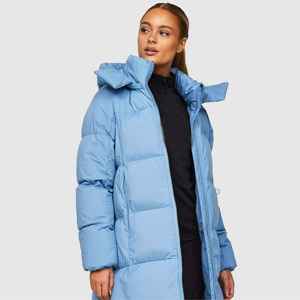 Manteau long matelassé à capuche pour femme, style maxi, chaud pour l'hiver, léger, isolant, respirant, en tissu à mémoire de forme, fermeture éclair, décontracté pour l'extérieur - Product Image 5