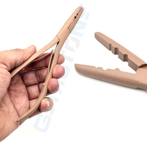 Pince multifonction professionnelle en acier inoxydable pour extensions capillaires, 7 pouces, 2 trous, pour micro-anneaux et perles, 1,5 mm et 3 mm, pour salon de coiffure - Product Image 3