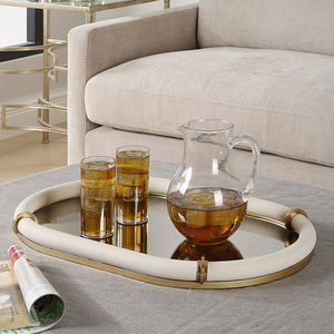 Plateau de service rectangulaire moderne en cristal de verre fait main AWE Premium, multi-pièces, pour la présentation de nourriture, de boissons et de collations, décoration de la maison - Product Image 5