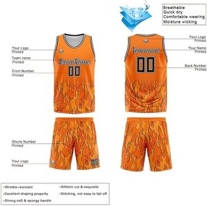 Uniforme de Baloncesto con Diseño Personalizado, Nombre del Equipo, Logotipo del Jugador, Número, Logotipo del Patrocinador, Transpirable, de Secado Rápido, Venta al Por Mayor - Product Image 2