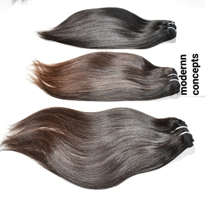 Cheveux naturels vierges bruts de qualité alignés sur les cuticules, faisceaux droits non traités, extensions de cheveux humains indiens - Product Image 1