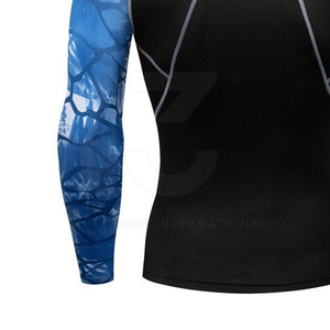 Traditional Pattern Spandex <b>Men</b> Rash Guards Pre Shrunk Fabric <b>Compression</b> Quick Dry Full Sleeve 220g High Quality in Wholesale - Product Image 4