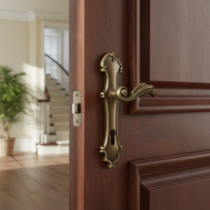 Manija de Puerta de Latón de Estilo Vintage Premium | Manija Arquitectónica Decorativa para Puertas de Madera, Casas de Lujo e Interiores de Diseño - Product Image 3