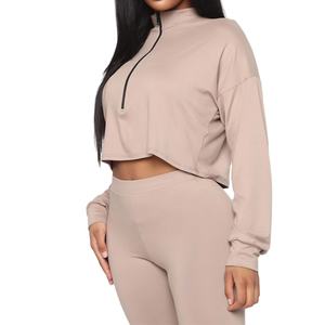 Conjunto de Sudadera y Pantalones Cortos de Yoga para Mujer de Alta Calidad, 100% Algodón, Transpirable, Ecológico, Ropa de Yoga para Fitness, Opciones de Tallas Grandes - Product Image 4