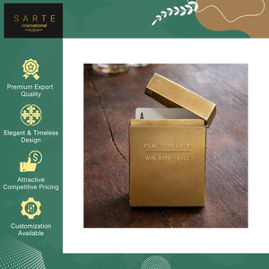 Proveedor Profesional de Estuches para Cartas de Póker de Latón Dorado, Personalizados, de Alta Calidad, Estilo Moderno, Ecológicos, con Logotipo Personalizado, India - Product Image 2