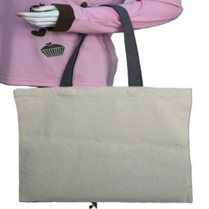 Bolsa de Tela de Algodón Orgánico Personalizable, Gran Capacidad, con Cordón, Logotipo Personalizado, Bolsa de Compras Reutilizable Natural para Promociones - Product Image 5