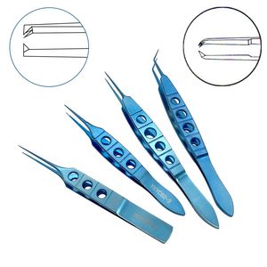 Titanium Straight Toothed Forceps 1×2 Teeth Ophthalmic Surgical Instrument Microsurgical Eye Forceps Reusable <b>Precision</b> <b>Tool</b> - Product Image 1