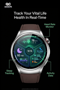 สมาร์ทวอทช์ 2025 QC BT10 หน้าจอ 1.51 นิ้ว สำหรับทุกเพศ รองรับ AI Chat, NFC, GPS, เข็มทิศ, ไฟฉาย, โทรผ่านบลูทูธ, กันน้ำ 3ATM, ฟิตเนสแทรคเกอร์ 5 Max - Product Image 5