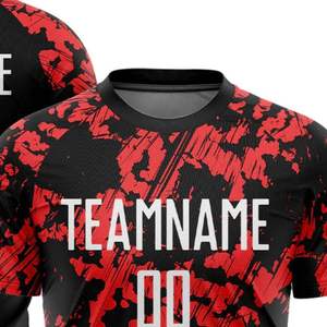 Premium Soccer Jersey Short Sleeve <b>Athletic</b> Sports Shirt Moisture Wicking Soccer Uniform for Training Match Team Competition - Product Image 3