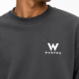 Sudadera de Cuello Redondo Extra Grande para Hombre Warpro, Sudadera de Forro Polar de Color Sólido, Ropa Casual de Calle con Diseño de Bolsillo, Ropa de Otoño - Product Image 5