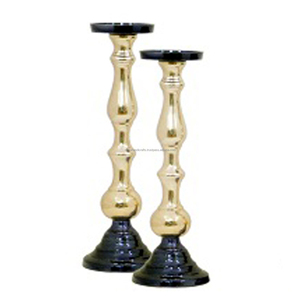 Black and Silver Stone Design Decorative <b>Candelabra</b> for Home Decorative Wedding and Party Decoration - Product Image 6