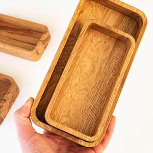 rectangular acacia serving <b>tray</b> with handles round acacia <b>tray</b> for table serving square acacia <b>tray</b> for <b>snacks</b> oval acacia - Product Image 5