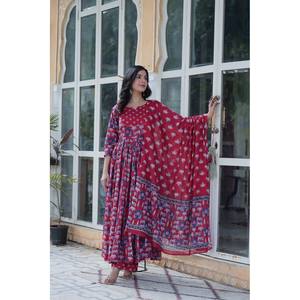 Hermosa parte superior e inferior de ropa de fiesta con Conjunto elegante de tamaño Dupatta XL - Product Image 4