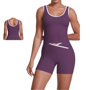 Women Solid Plus Size Yoga Set Outfit | Seamless Sports Bra & Pants | Breathable Spandex/Nylon Training Wear - Product Image 5