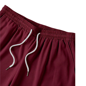 Professionally Made Men's Solid maroon Color <b>Knee</b> Length Shorts Lightweight Men's Regular Fit Shorts For Summer Season - Product Image 4