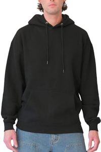 Sudadera con Capucha para Hombre, Color Sólido, 100% Algodón, Felpa, Corte Regular, Casual, con Bolsillo, Estilo Tejido Otoñal - Product Image 6
