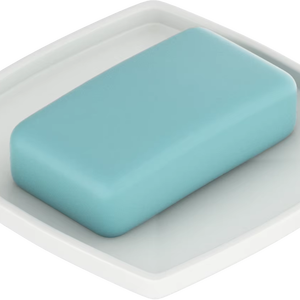 Jabonera cuadrada grande con soporte para montaje en pared, accesorios de baño, base de metal duradera, bandeja de vidrio para jabón, para decoración de hoteles y hogares. - Product Image 1